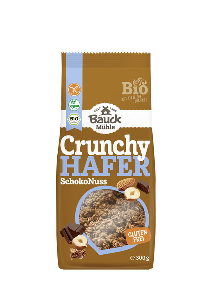 Bauck Mühle Hafer Crunchy Schoko Nuss glutenfrei 300 g