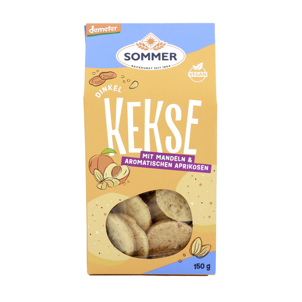 SOMMER BACKKUNST SEIT 1864 Dinkel Mandel Aprikosekekse 150 g