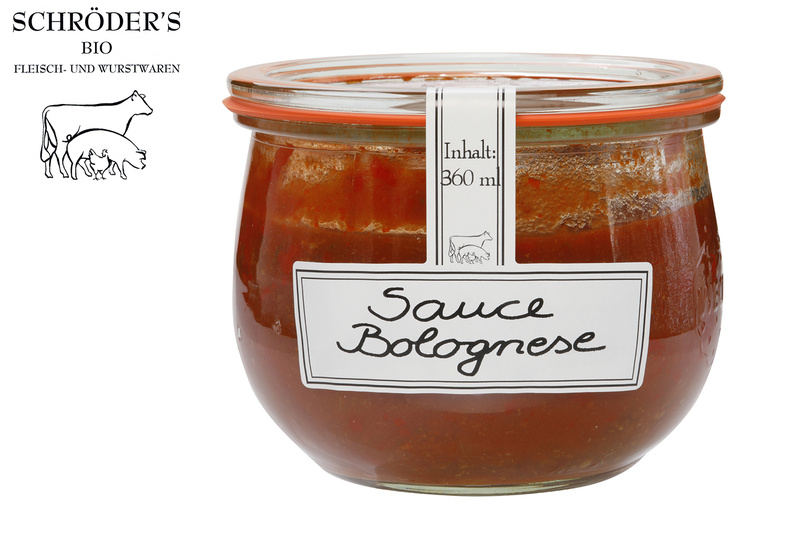 Schröders Bio Fleisch- und Wurstwaren Sauce Bolognese MW 360 ml