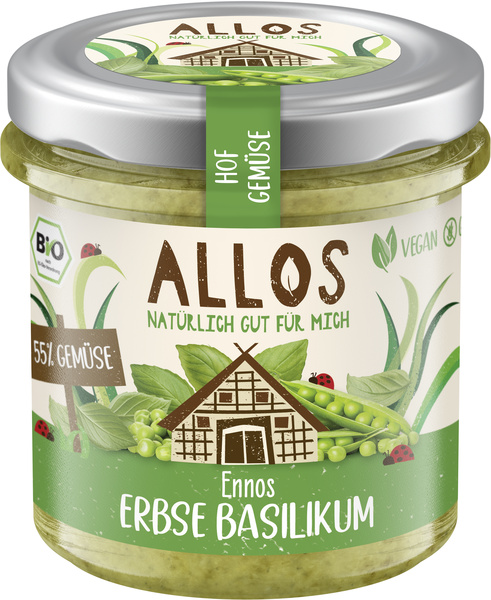 Allos Hof Gemüse Erbse Basilikum 135 g