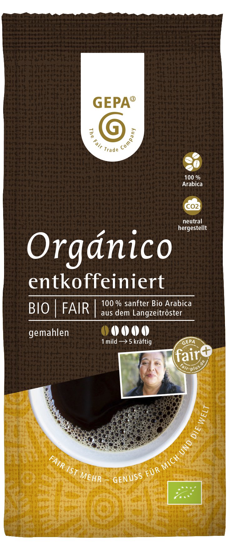 Gepa Cafe Organico entkoff. gemahlen 250g