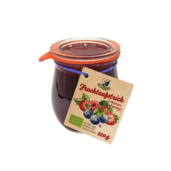 Kiebitzhof Fruchtaufstrich 3 Beeren 220 g