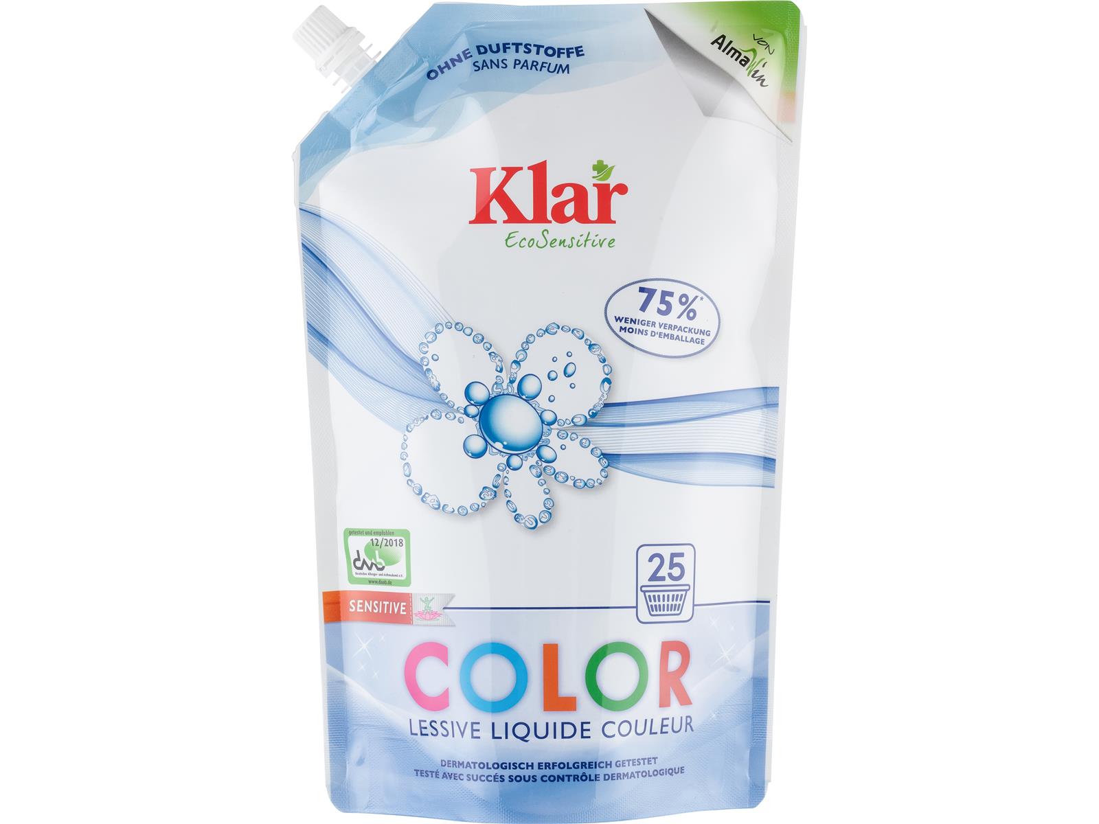 Klar Color Waschmittel ÖkoPack 1,5l