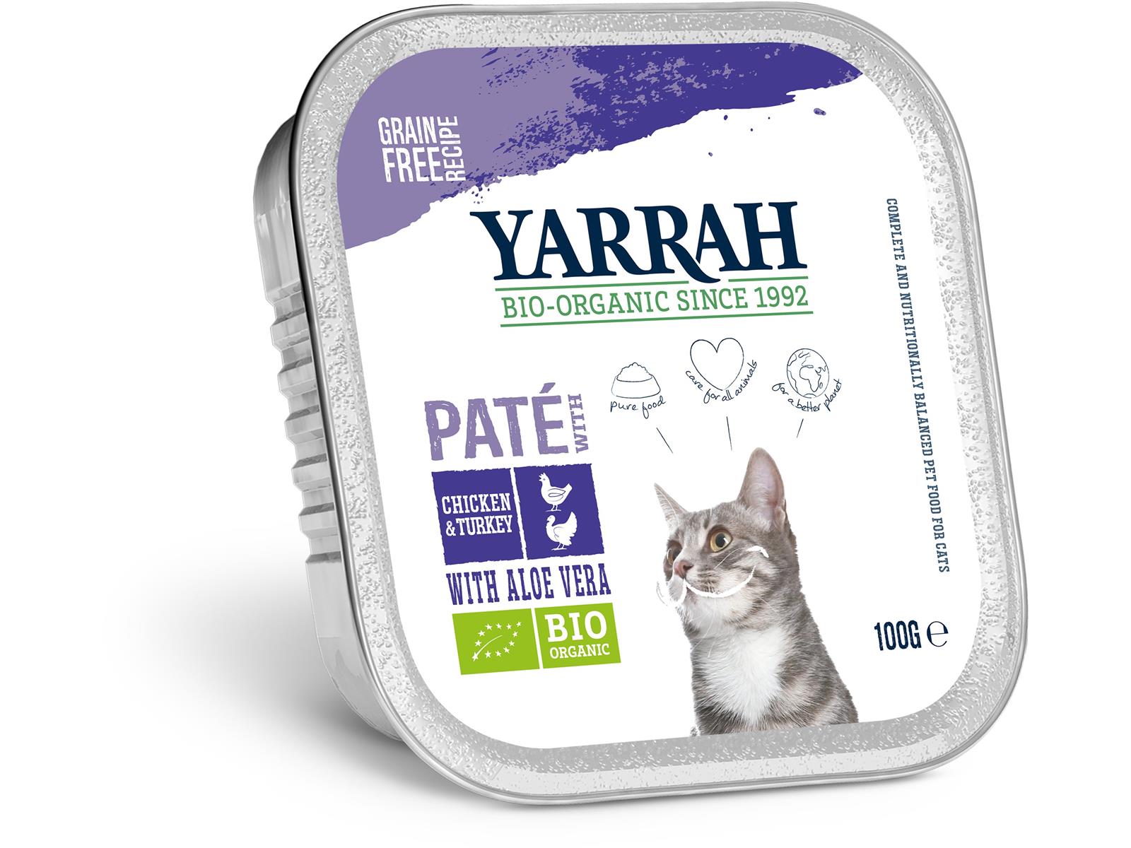 Yarrah Pate Huhn Truthahn für Katzen 100 g