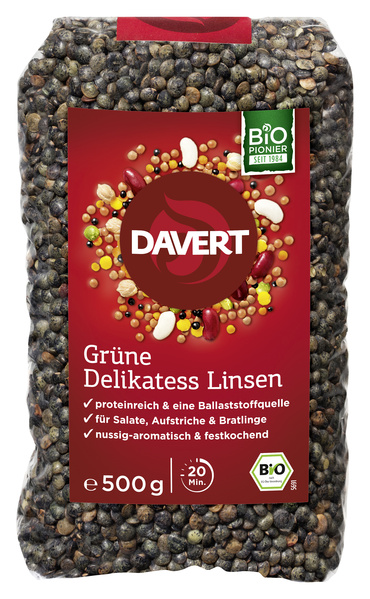 Davert Grüne Delikatess Linsen 500 g