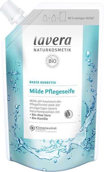 lavera Nachfüllbeutel basis sensitv milde Pflegeseife Aloe Vera & Kamille 500 ml