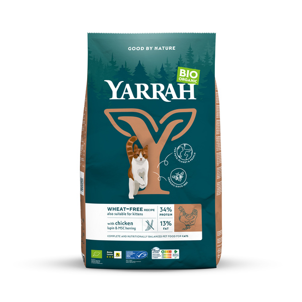 Yarrah Organic Petfood MSC Katze Trockenfutter getreidefrei 800 g