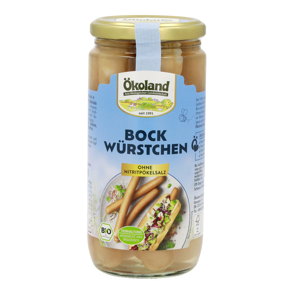 ÖKOLAND Bockwürstchen in Eigenhaut im Glas 380 g