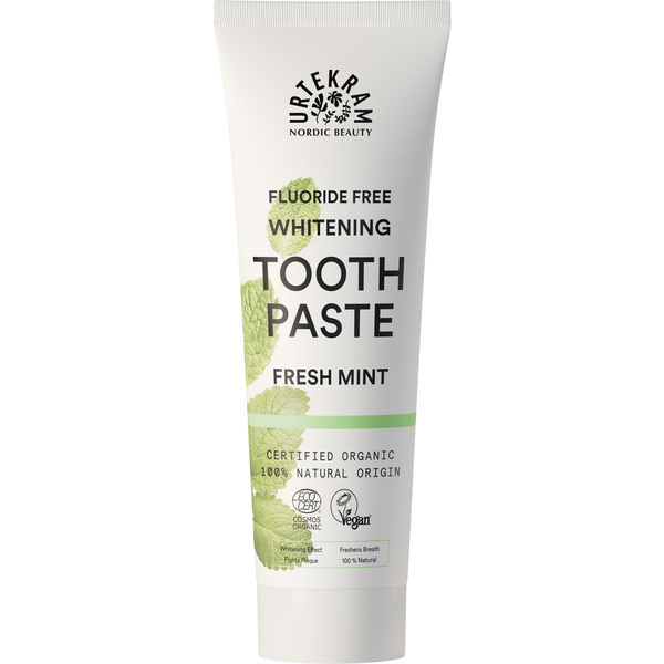 Urtekram  Toothpaste Fresh Mint Whitening Fluoride Free 75 ml