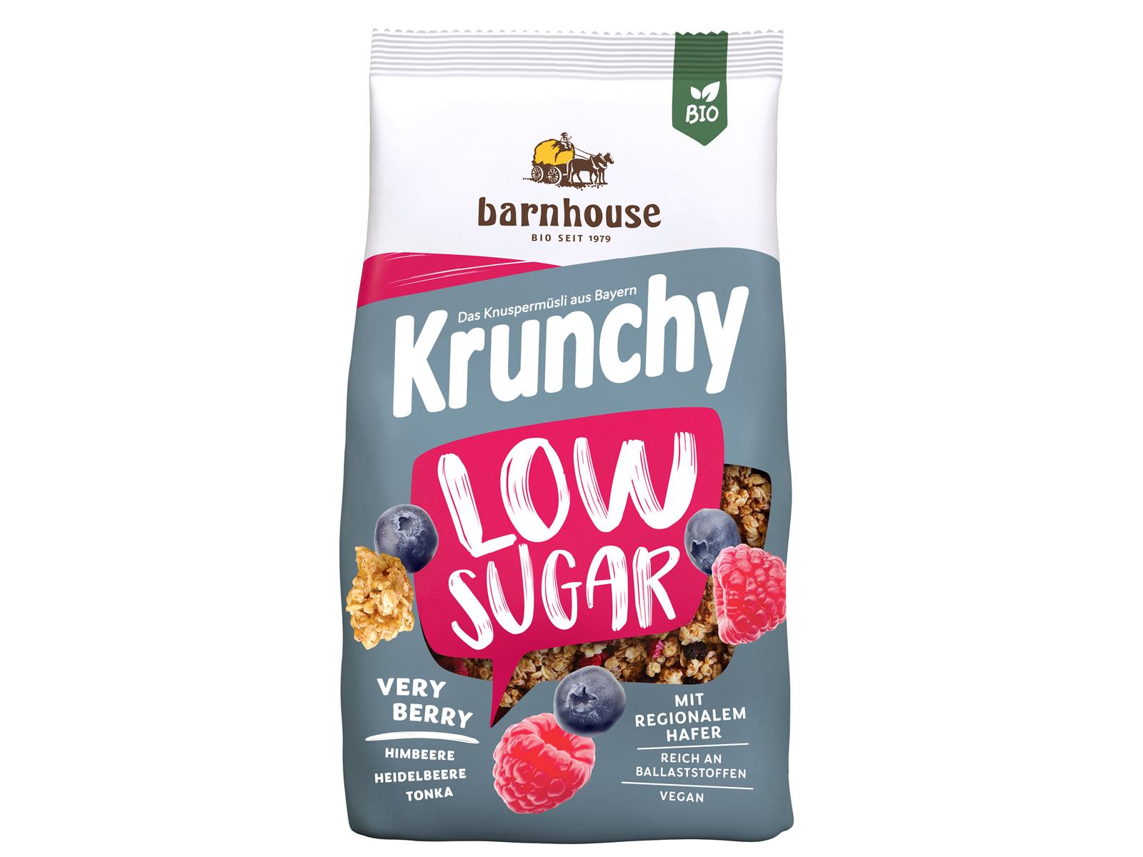 Barnhouse Krunchy Low Sugar Very Berry 375 g