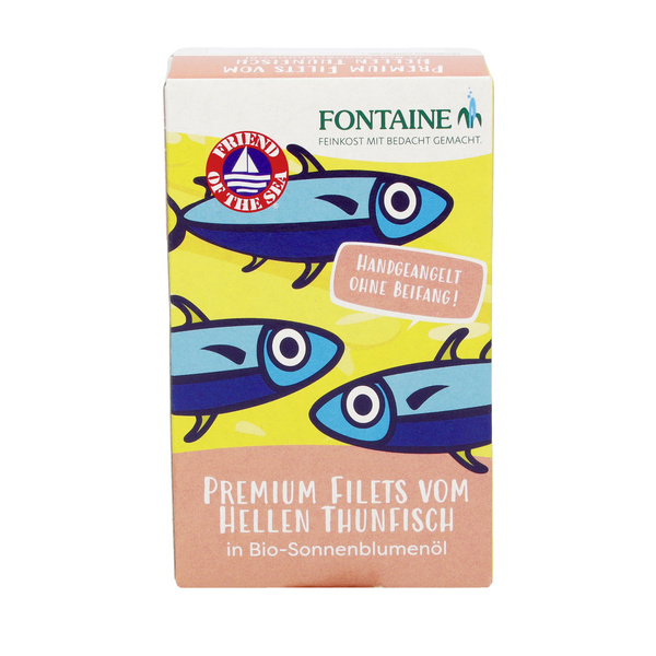 Fontaine Heller Thunfischfilets in Bio-Sonnenblumenöl 120 g