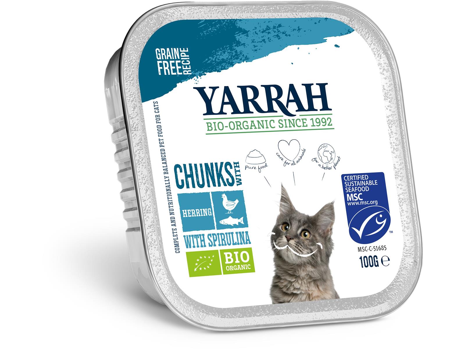 Yarrah Bröckchen Fisch in Soße für Katzen 100g