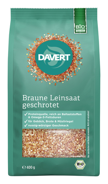 Davert Leinsaat braun geschrotet 400 g