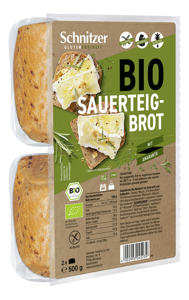 Schnitzer GLUTENFREIHEIT Sauerteigbrot mit Amaranth glf 500 g