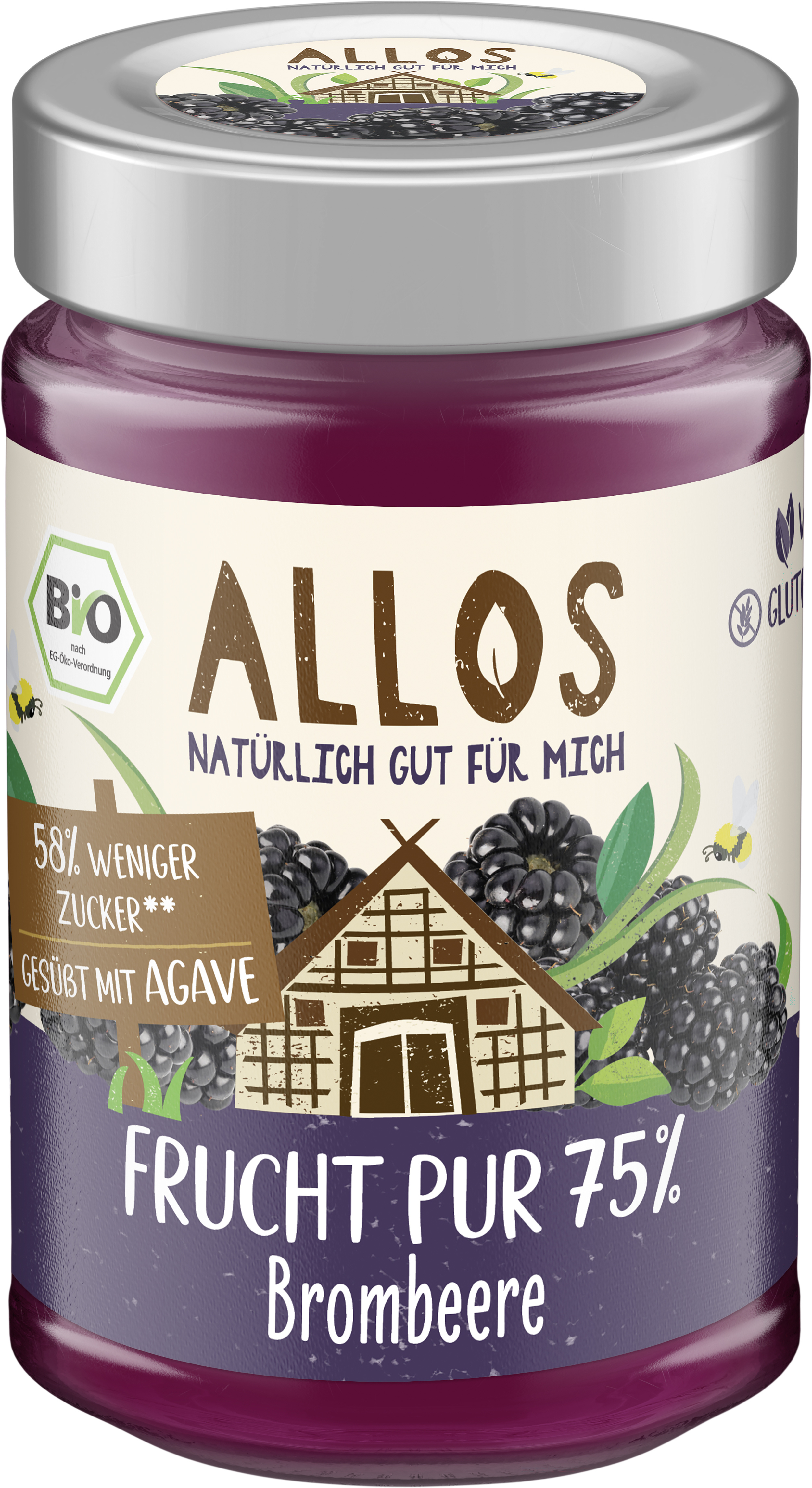 Allos Frucht Pur 75% Brombeere 200 g