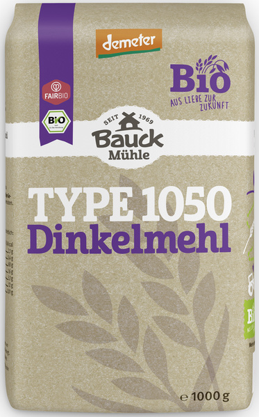 Bauck Mühle Dinkelmehl Type 1050 Demeter 1 kg