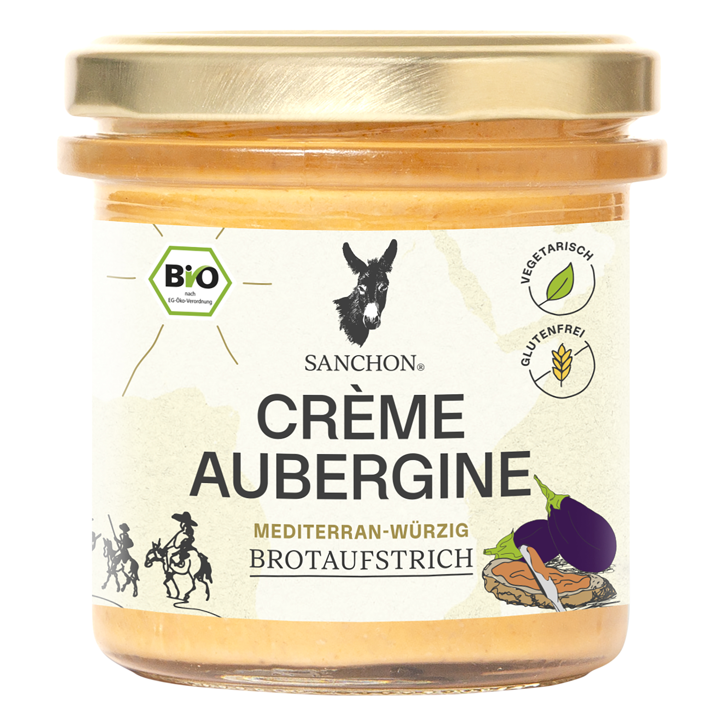 Sanchon Brotaufstrich Crème Aubergine 150 g