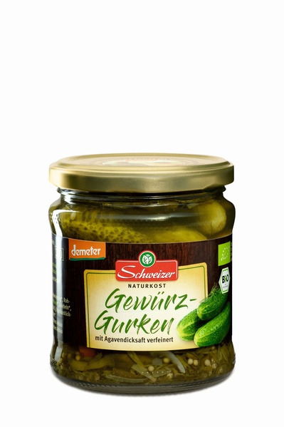 Schweizer Gewürzgurken demeter 330 g