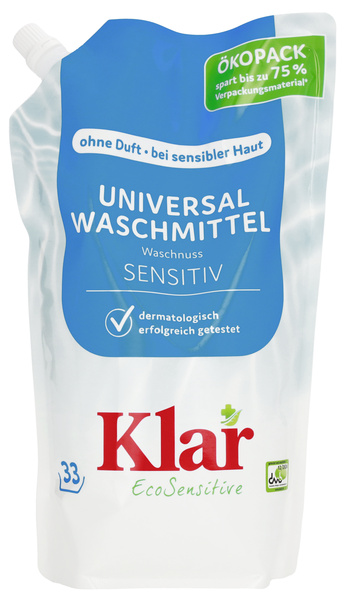 Klar Universal Waschmittel Waschnuss ÖkoPack 1.5 l