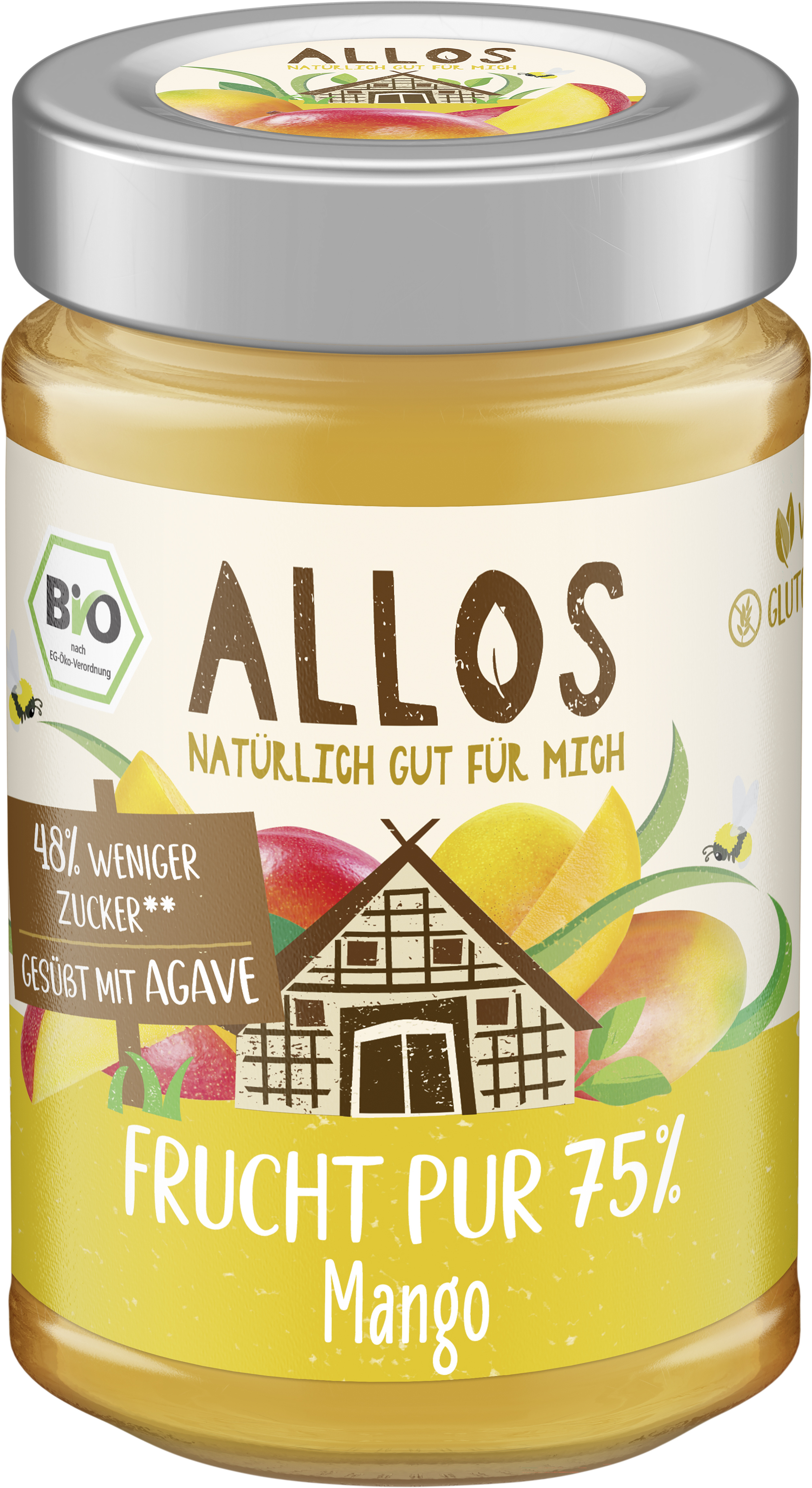 Allos Frucht Pur 75% Mango 200 g