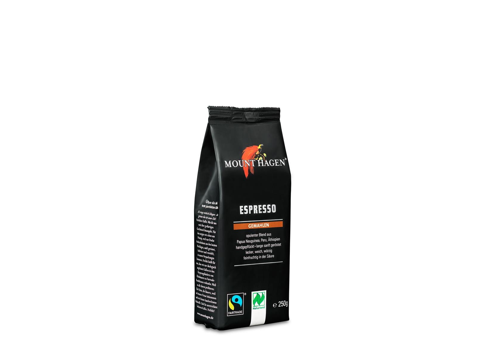 Mount Hagen Espresso Fairtrade gemahlen 250 g