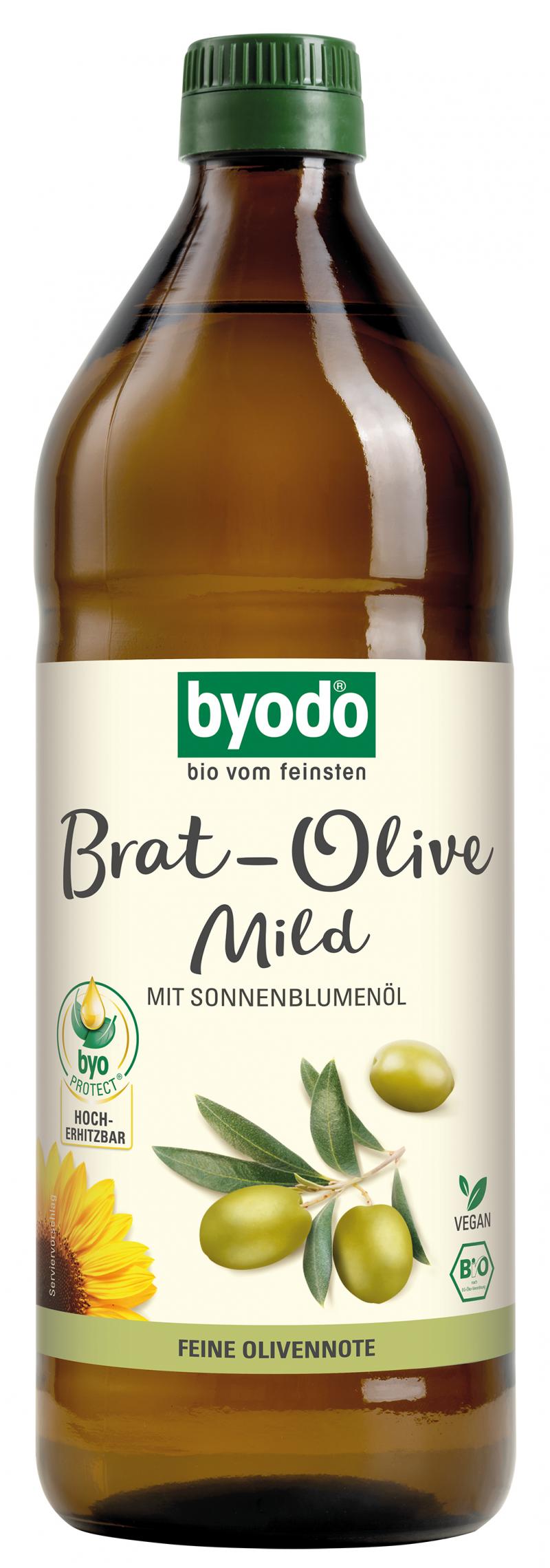 Byodo Brat-Olive mild mit Sonnenblumenöl 0,75l