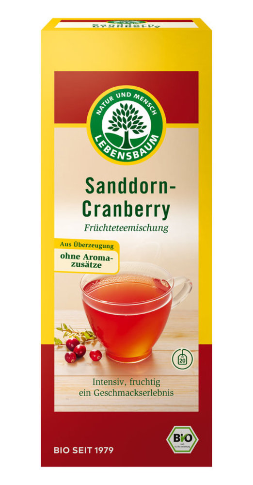 Lebensbaum Sanddorn Cranberry Tee 20 Btl. 50g