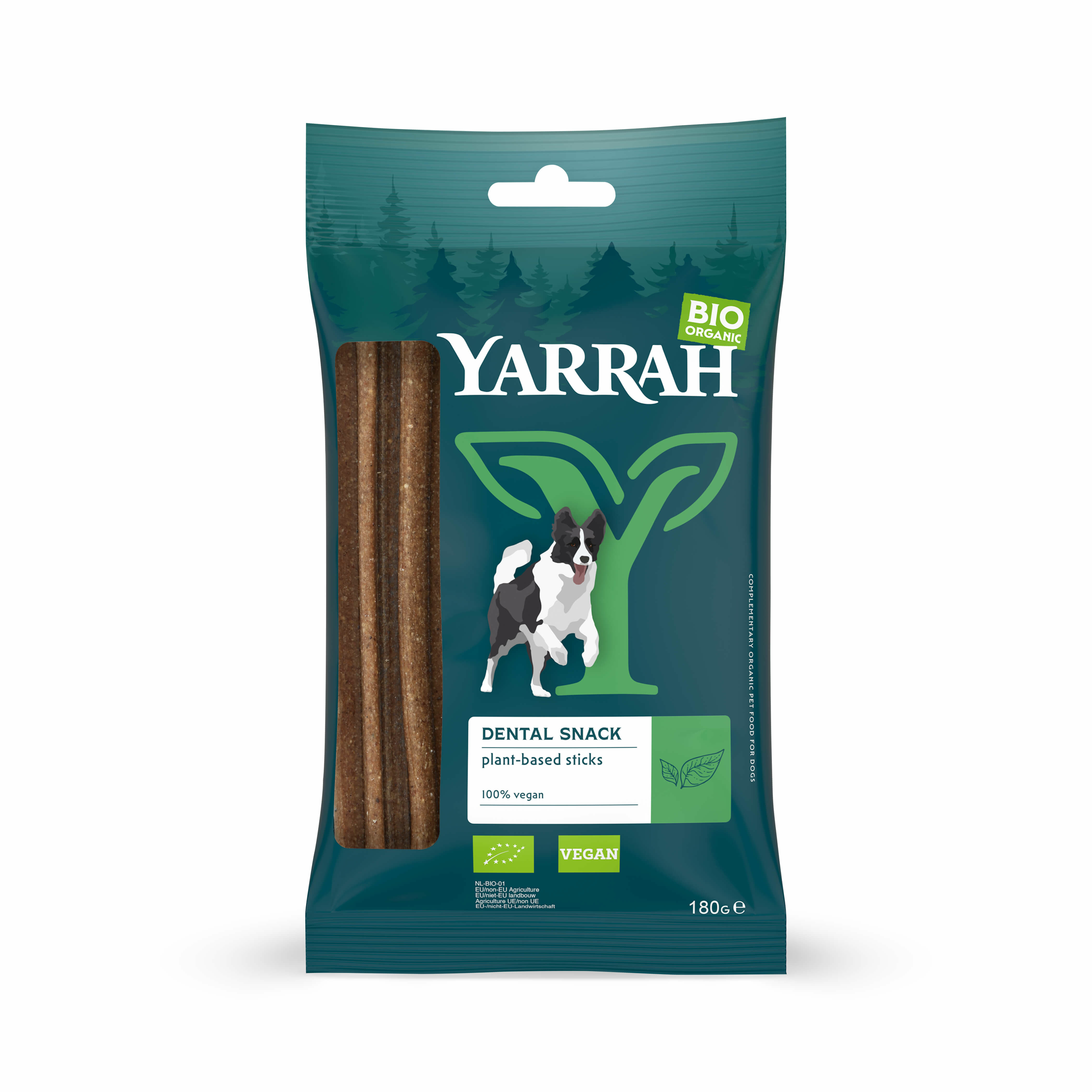 Yarrah Organic Petfood BIO HUND PFLANZLICHE DENTAL-STICKS 180g