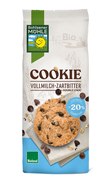 Bohlsener Mühle Cookie Vollmilch Zartbitter 175 g