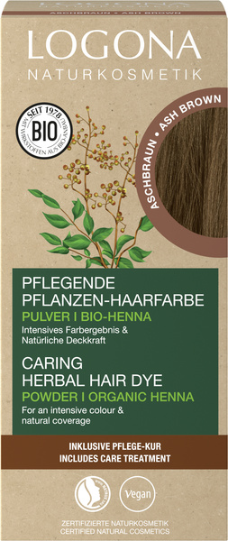 Logona Pflanzen-Haarfarbe Pulver Aschbraun 100 g