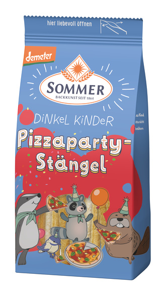 SOMMER BACKKUNST SEIT 1864 DINKEL KINDER PIZZAPARTY STÄNGEL DEMETER 100 g