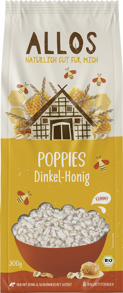 Allos Dinkel Honig Poppies 300 g
