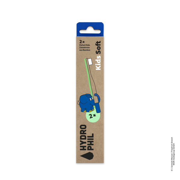 HYDROPHIL Kinder - Zahnbürste - Elefant Doppelpack 1 Stück
