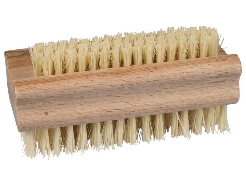 memo Handelsware Holz-Nagelbürste mit doppelseitigen Naturborsten 1 Stück