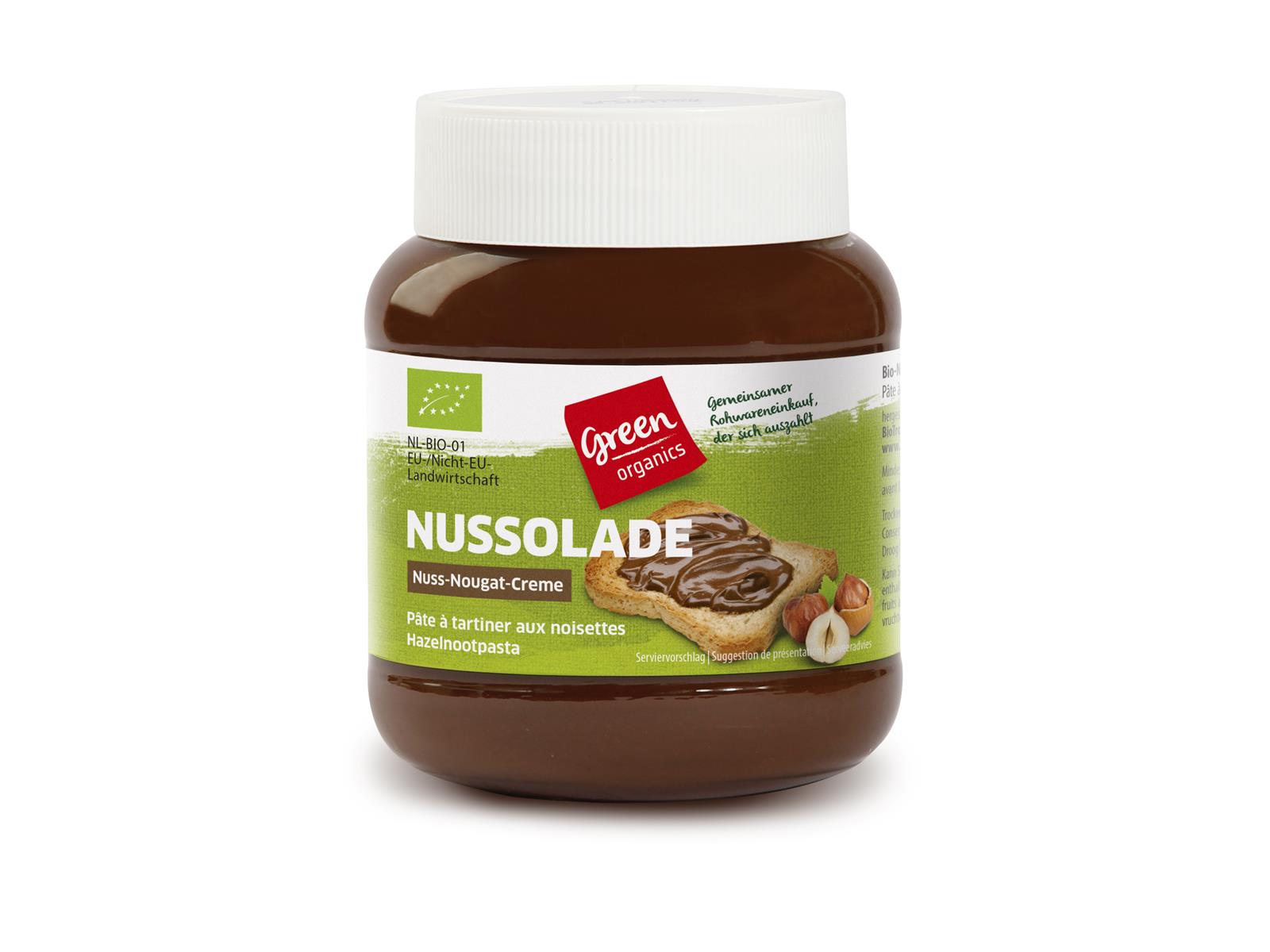 greenorganics Nussolade Nuss-Nougat-Creme 400g