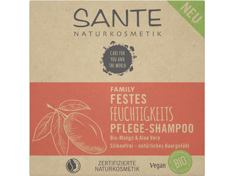 Sante FAMILY Festes Feuchtigkeits Pflege-Shampoo Bio-Mango & Aloe Vera 60g