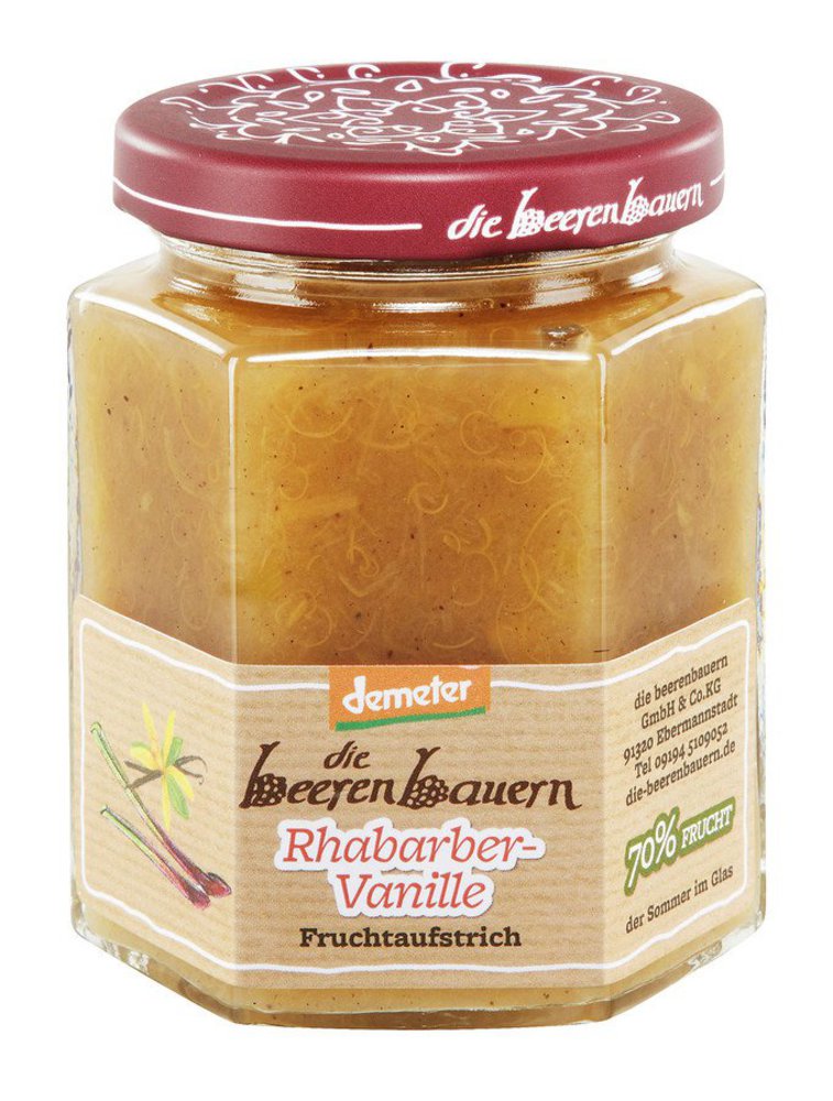 Die Beerenbauern Rhabarber-Vanille Fruchtaufstrich 200 g