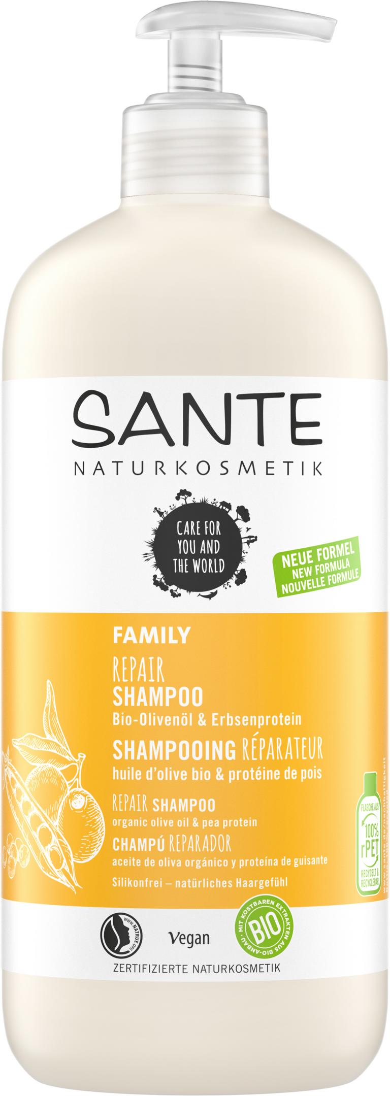 Sante FAMILY Repair Shampoo Bio-Olivenöl & Erbsenprotein 500ml