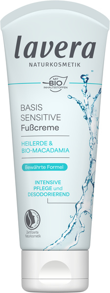 lavera basis sensitiv Fußcreme Heilerde & Macadamia 75 ml