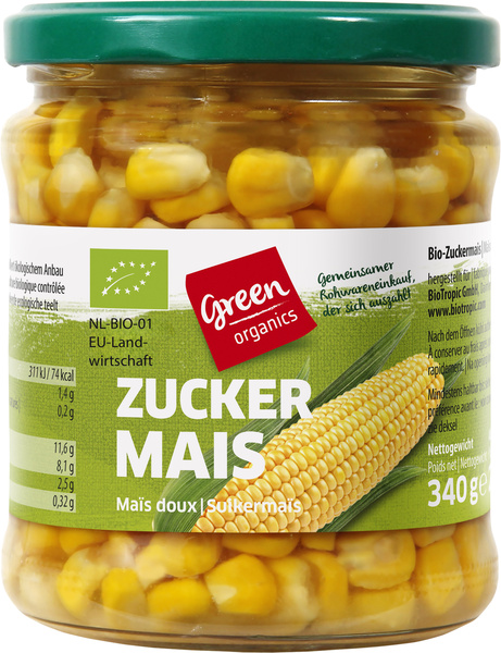 greenorganics Zuckermais im Glas 340 g
