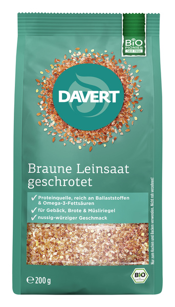 Davert Leinsaat braun geschrotet 200 g