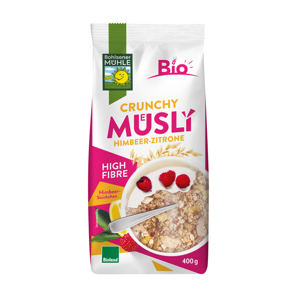 Bohlsener Mühle Crunchy Müsli Himbeer-Zitrone 400 g