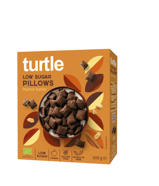 Turtle - Better Breakfast Zuckerarme Knusperkissen mit Erdnussfüllung 300 g