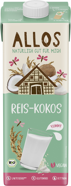Allos Reis Kokosdrink Naturell 1 l