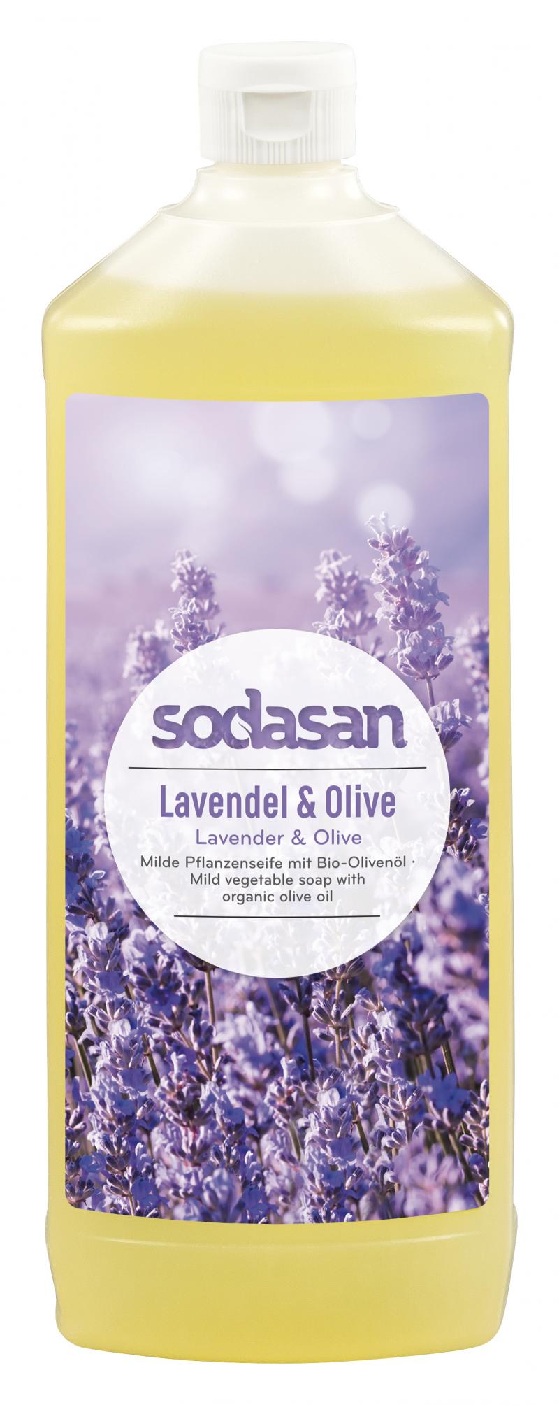 Sodasan Liquid Seife Lavendel Olive Nachfüllbeutel 1l