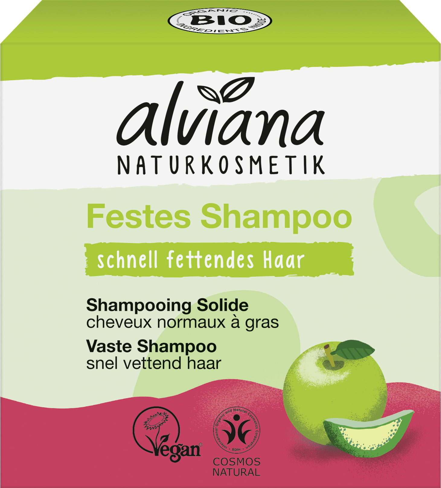 alviana Festes Shampoo Bio-Apfel & Bio-Aloe Vera 60g