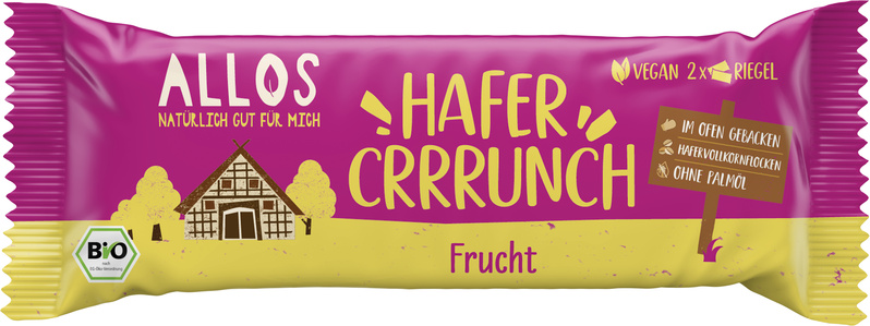 Allos Hafercrrrunch Riegel Frucht 50 g
