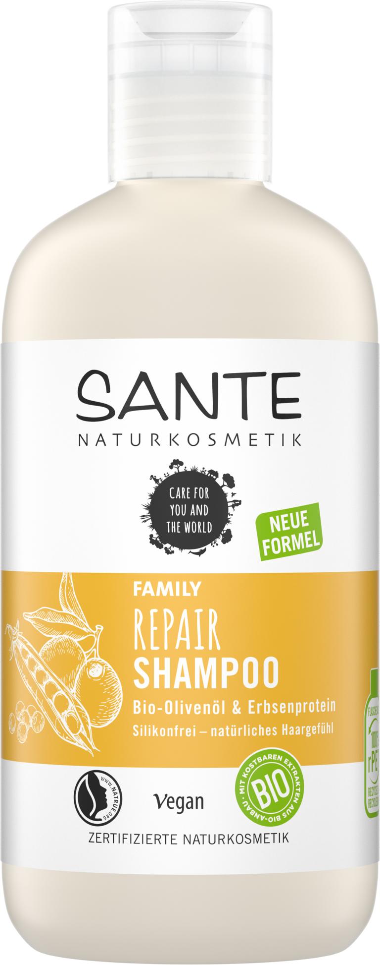Sante FAMILY Repair Shampoo Bio-Olivenöl & Erbsenprotein 250 ml