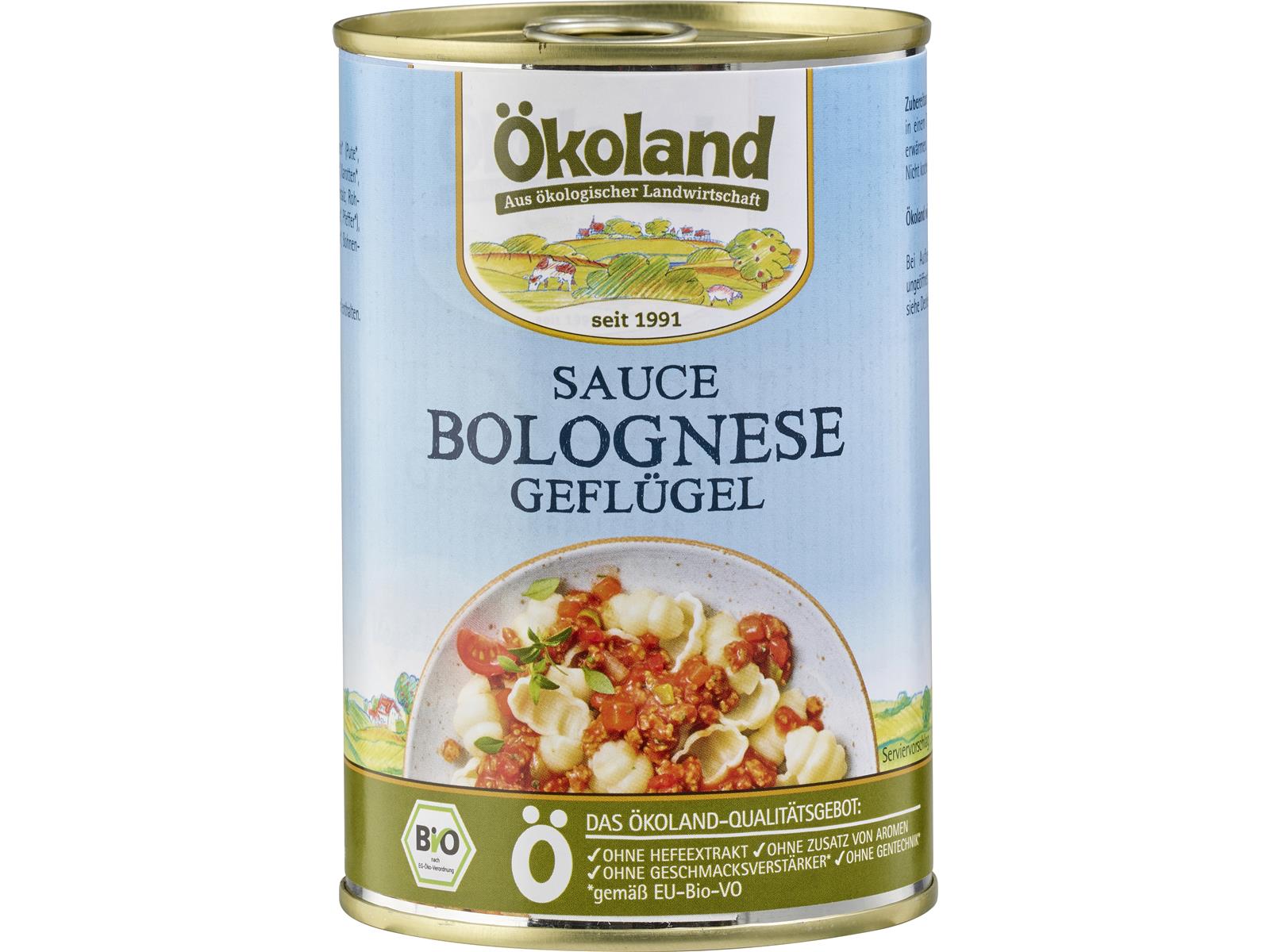 Ökoland Sauce Bolognese Geflügel 400 g