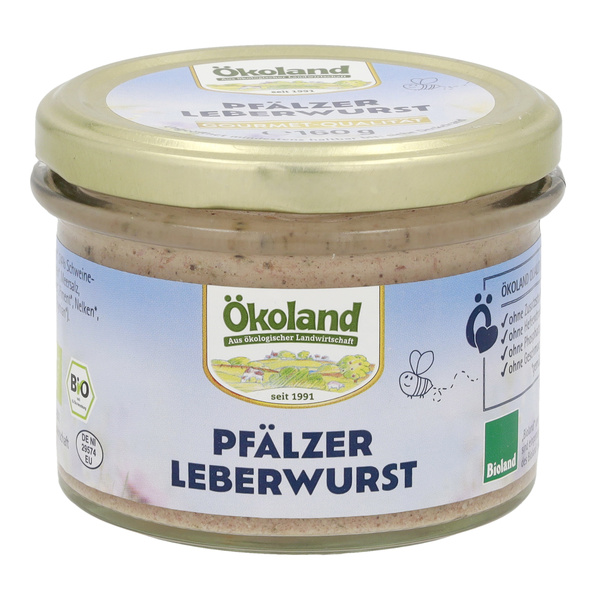 ÖKOLAND Pfälzer Leberwurst im Glas 160 g